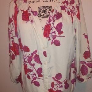 Old Navy Flowered Dress Blouse New with Tag Size L